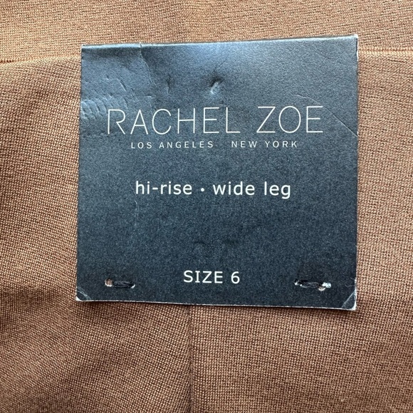 Rachel Zoe Women's Brown Hi-Rise Wide-Leg Pants, size 6 - Picture 3 of 7